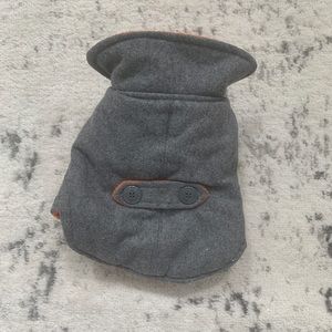 Gray And Orange Small Dog Jacket